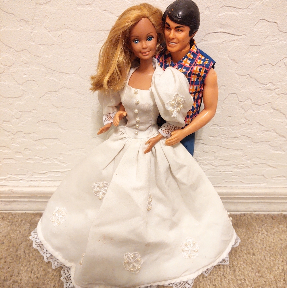 Vintage Barbie and Todd dolls